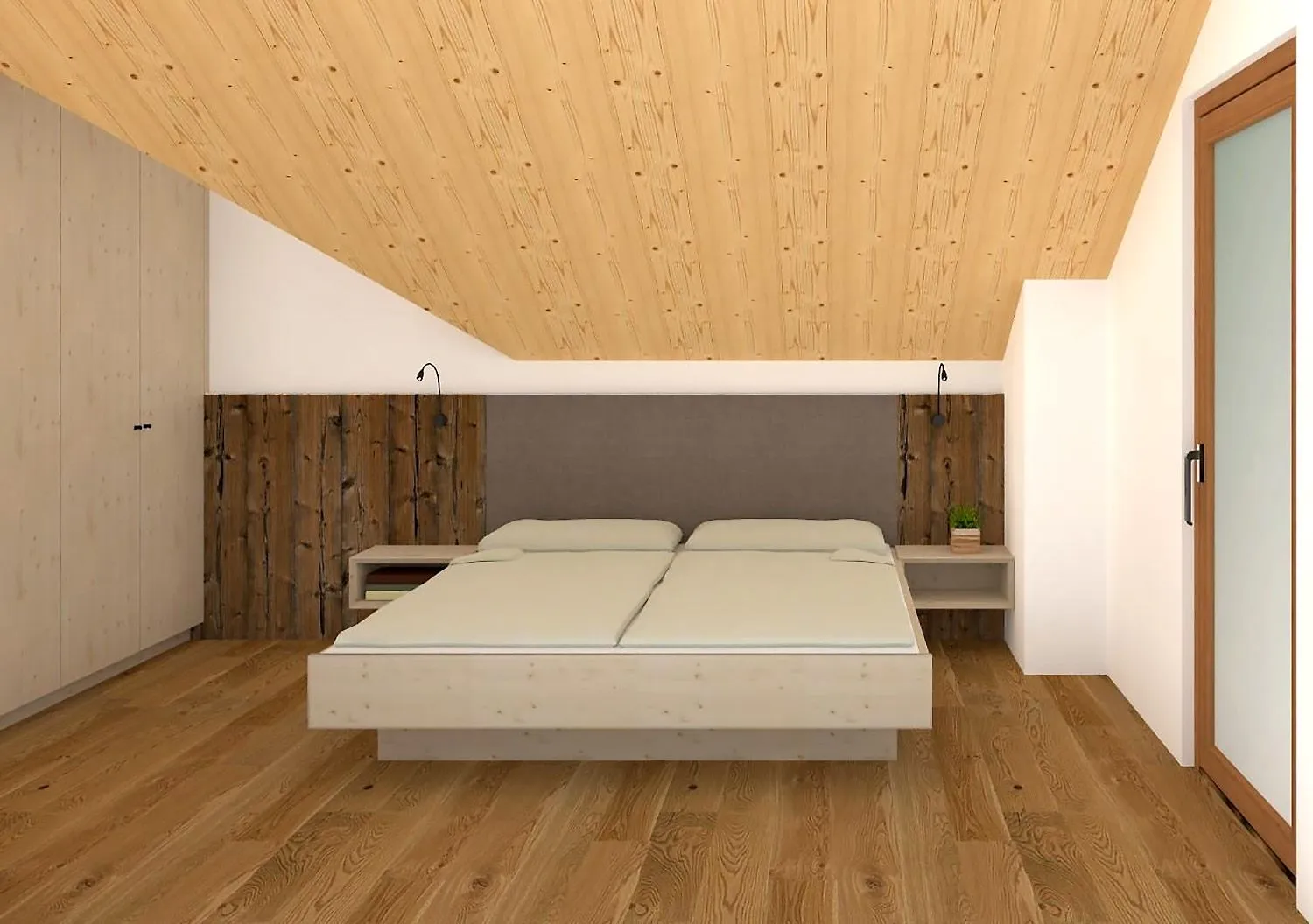 Schlafzimmer mit Doppelbett