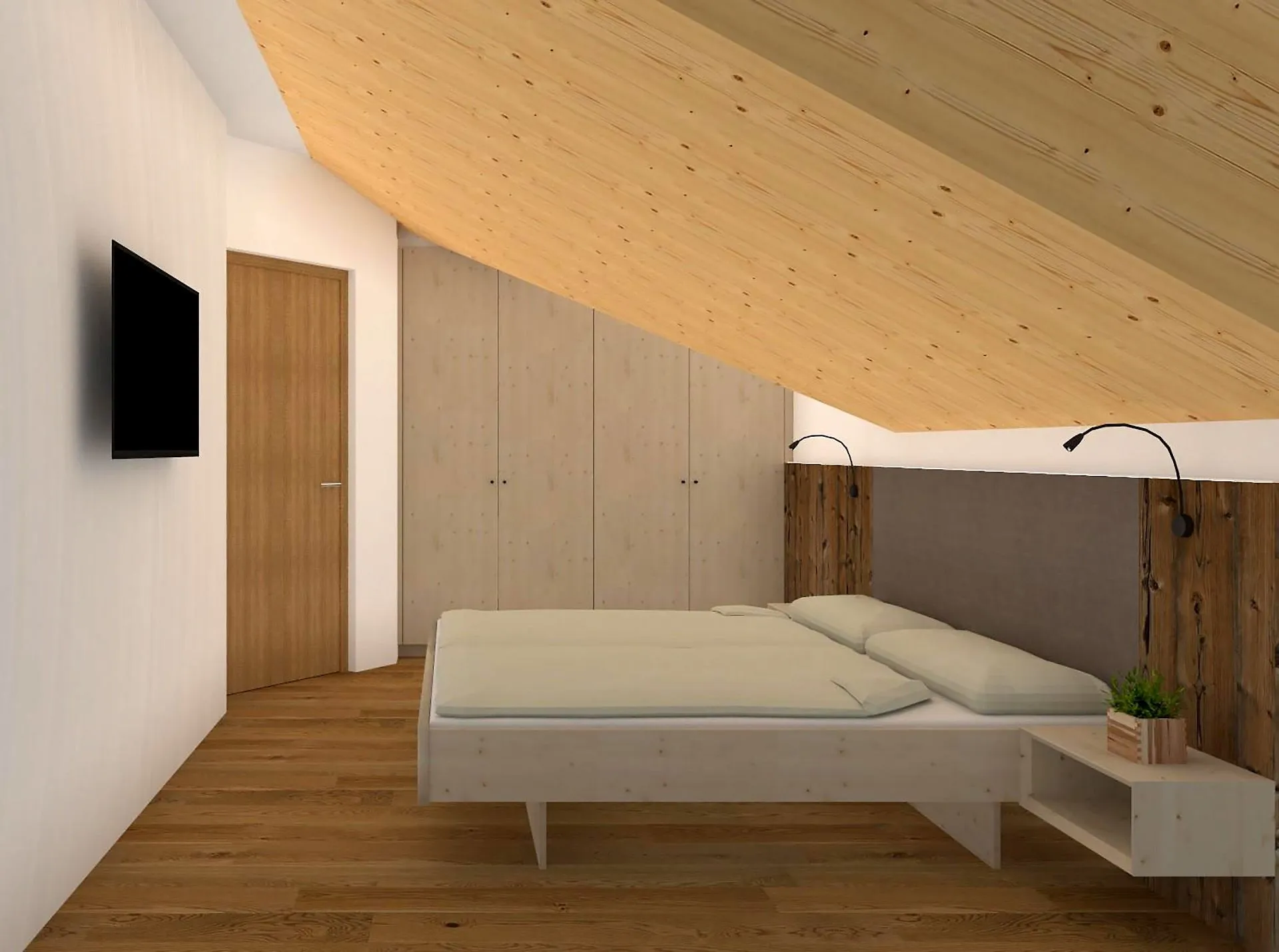 Schlafzimmer mit Schrankwand