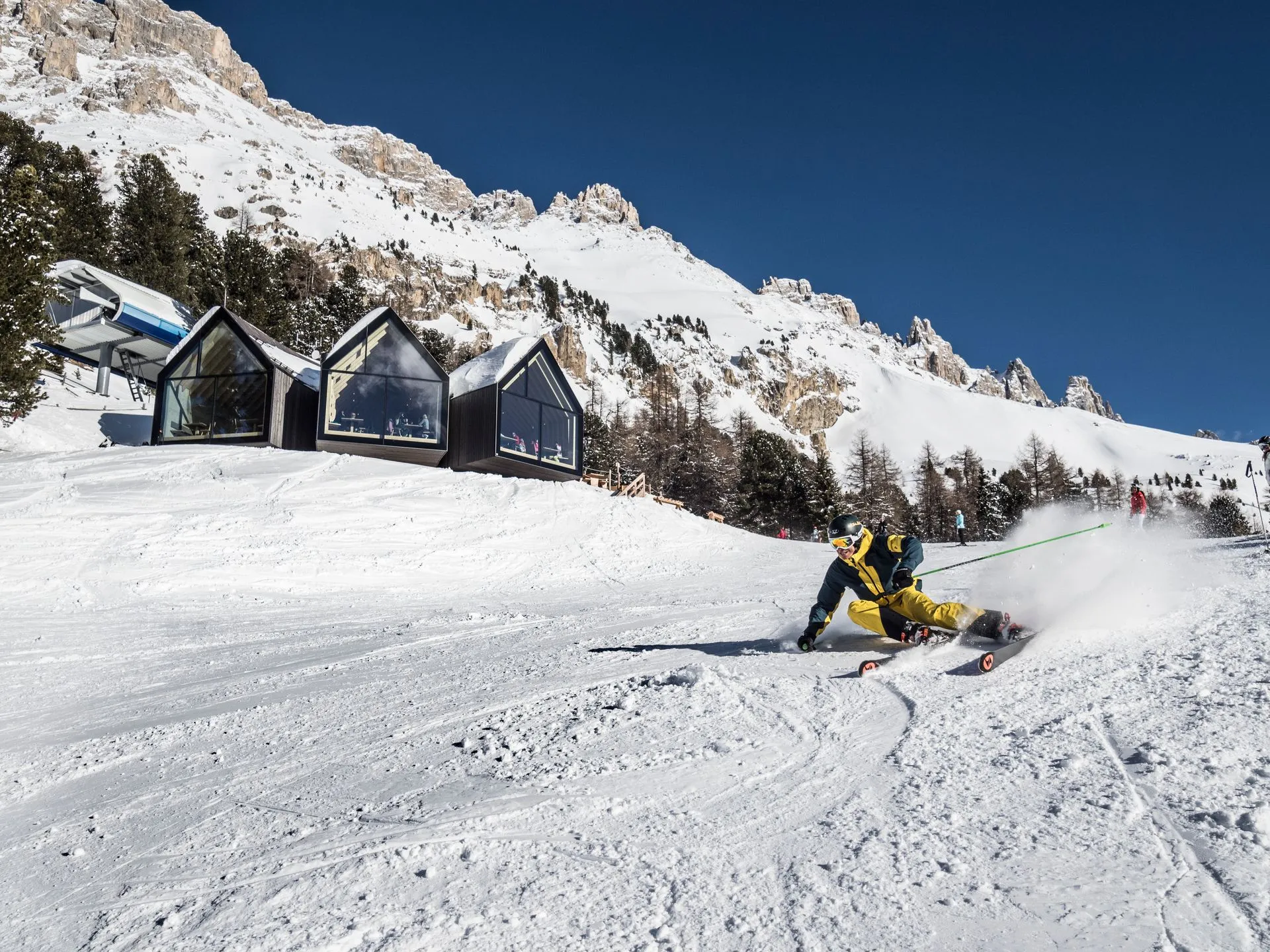Skifahren am Latemar